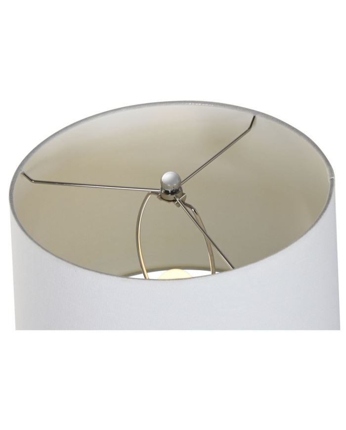 Lampada da Terra Home ESPRIT Bianco Argentato 50 W 220 V 35 x 35 x 150 cm (3 Pezzi)