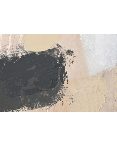 Quadro Home ESPRIT Nero Dorato Astratto Città 100 x 4 x 100 cm (2 Unità)