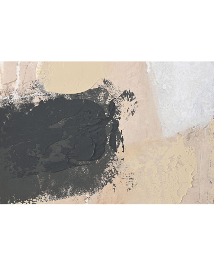 Quadro Home ESPRIT Nero Dorato Astratto Città 100 x 4 x 100 cm (2 Unità)