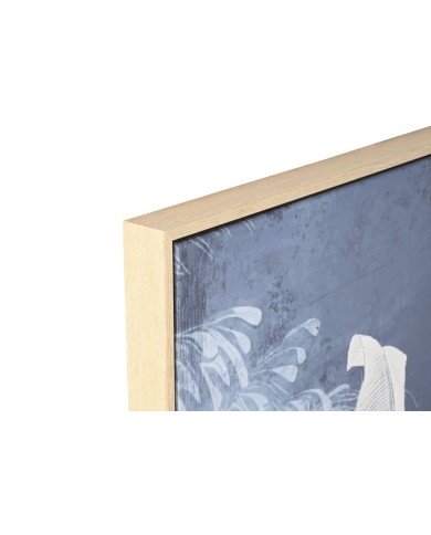 Quadro Home ESPRIT Azzurro Palme Tropicale 180 x 4 x 120 cm (3 Pezzi)