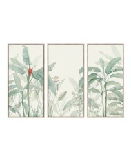 Quadro Home ESPRIT Verde Beige Tropicale 180 x 4 x 120 cm (3 Pezzi) Quadro Home ESPRIT Verde Beige Tropicale 180 x 4 x 120 cm (3 Pezzi)