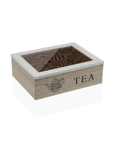 Scatola per Infusioni Versa Fogli Legno MDF 23 x 7,5 x 17,5 cm Scatola per Infusioni Versa Fogli Legno MDF 23 x 7,5 x 17,5 cm