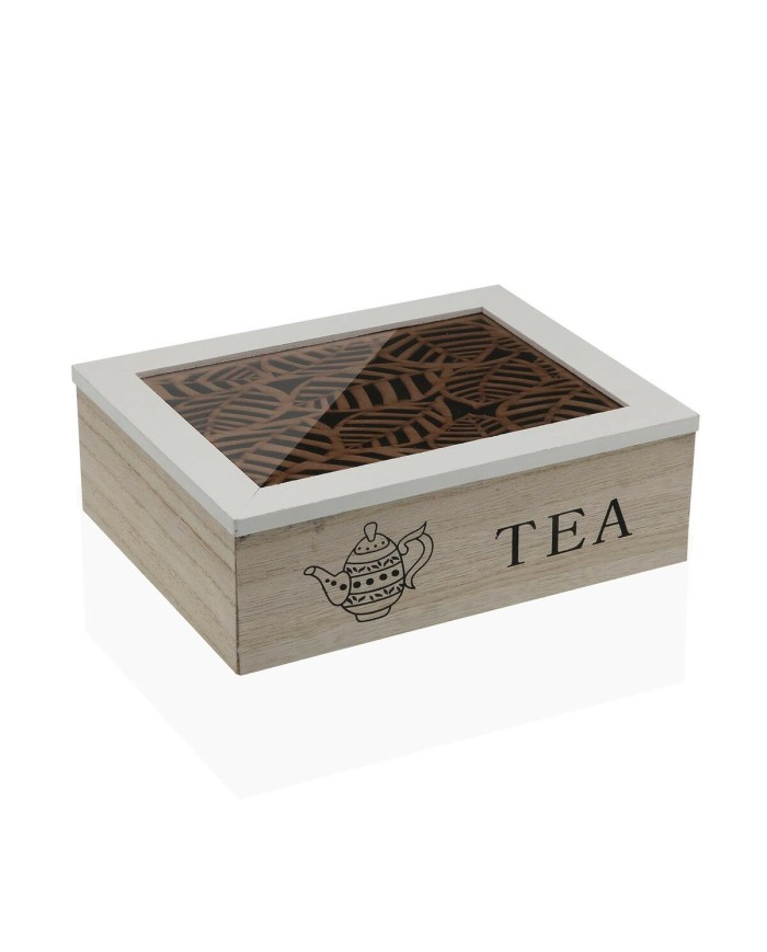 Scatola per Infusioni Versa Fogli Legno MDF 23 x 7,5 x 17,5 cm Scatola per Infusioni Versa Fogli Legno MDF 23 x 7,5 x 17,5 cm