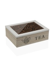 Scatola per Infusioni Versa Fogli Legno MDF 23 x 7,5 x 17,5 cm Scatola per Infusioni Versa Fogli Legno MDF 23 x 7,5 x 17,5 cm