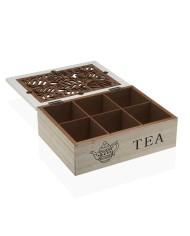 Scatola per Infusioni Versa Fogli Legno MDF 23 x 7,5 x 17,5 cm Scatola per Infusioni Versa Fogli Legno MDF 23 x 7,5 x 17,5 cm