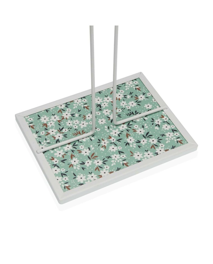 Portarotolo di Carta da Cucina Versa Fiori Metallo Acciaio Legno MDF 16,5 x 31 x 13 cm