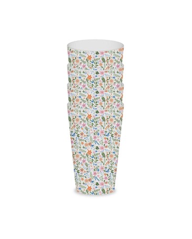 Set di Bicchieri Versa Polietilene RPET Fiori 4 Pezzi