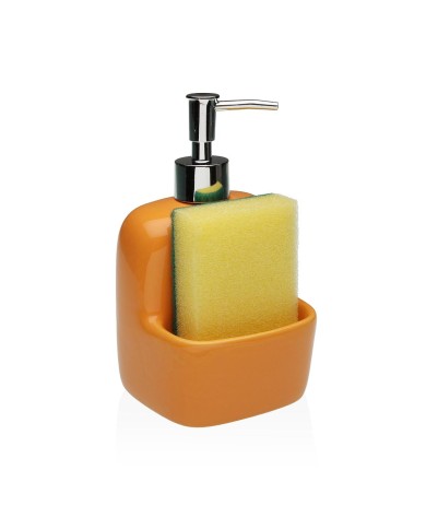 Dispenser di Sapone Versa Arancio Ceramica 9,4 x 17,8 x 10,5 cm Dispenser di Sapone Versa Arancio Ceramica 9,4 x 17,8 x 10,5 cm