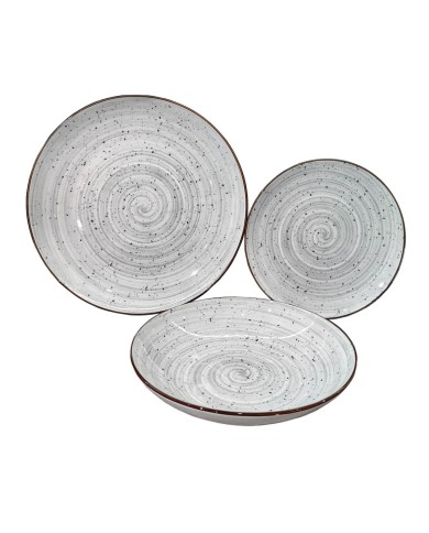 Servizio di Piatti Versa Lua Grigio Porcellana 18 Pezzi