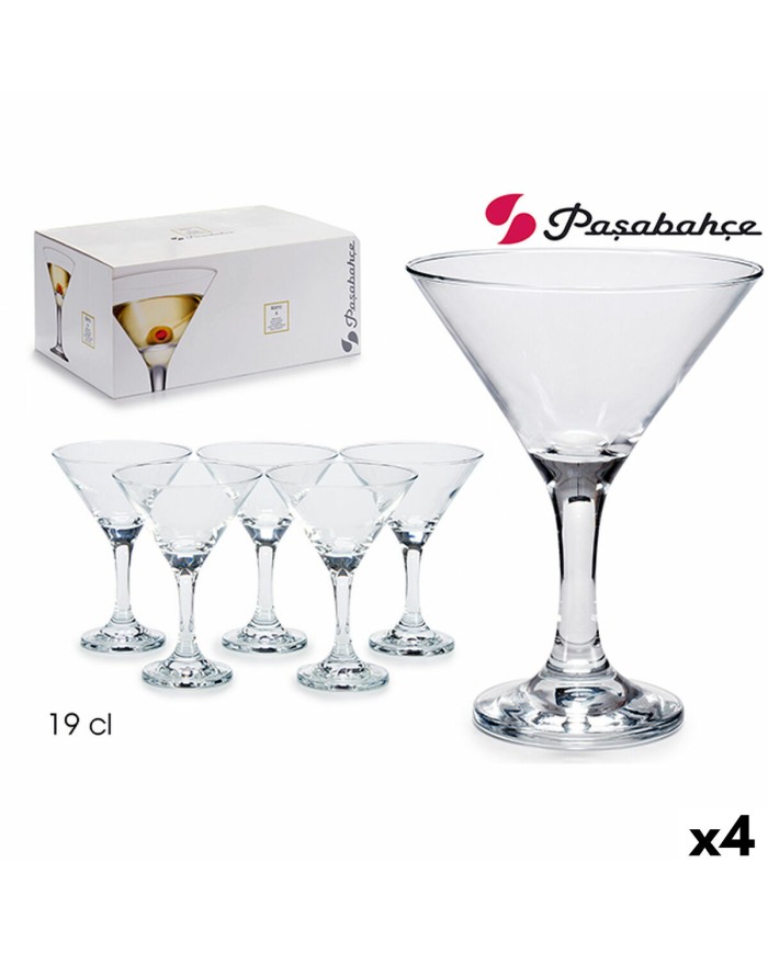 Bicchiere da cocktail Pasabahce 1002401-44410 Trasparente Vetro 190 ml 33 x 15 x 22 cm 10,7 x 13,5 cm 6 Pezzi