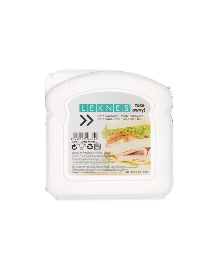 Contenitore per Sandwich Leknes 47034E Trasparente Plastica 12 x 4 x 12 cm (24 Unità) Contenitore per Sandwich Leknes 47034E Trasparente Plastica 12 x 4 x 12 cm (24 Unità)
