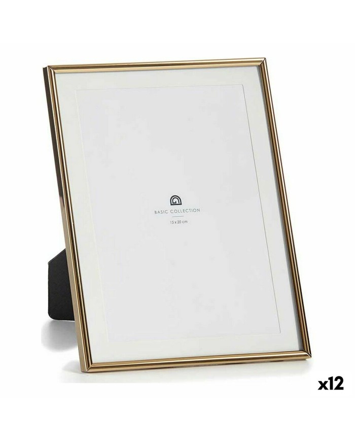 Cornice Portafoto MS61001-MAT GOLD Dorato Cristallo Acciaio (12 Unità)