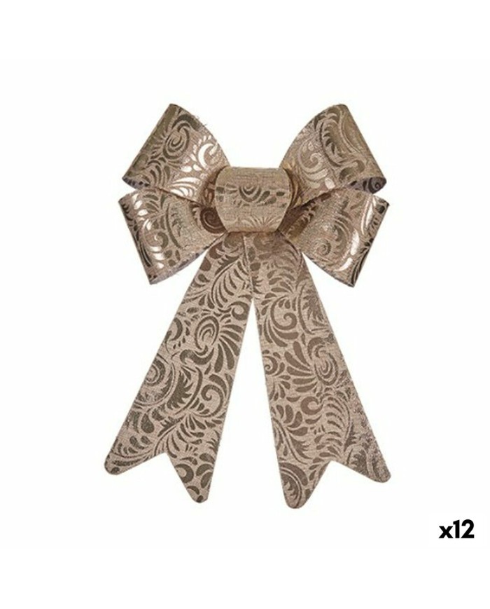 Decorazione pensile Bronce PVC Fiocco 16 x 24 x 4 cm (12 Unità) Decorazione pensile Bronce PVC Fiocco 16 x 24 x 4 cm (12 Unità)