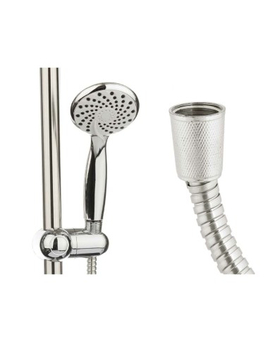 Set doccia Berilo 168 Bianco Argentato Metallo Set doccia Berilo 168 Bianco Argentato Metallo