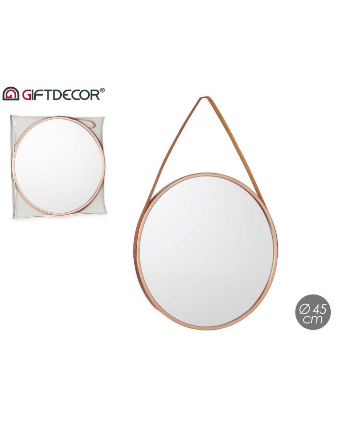 Specchio da parete 1268 Marrone Bronce 45 x 45 x 3 cm (4 Unità)