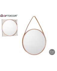 Specchio da parete 1268 Marrone Bronce 45 x 45 x 3 cm (4 Unità)