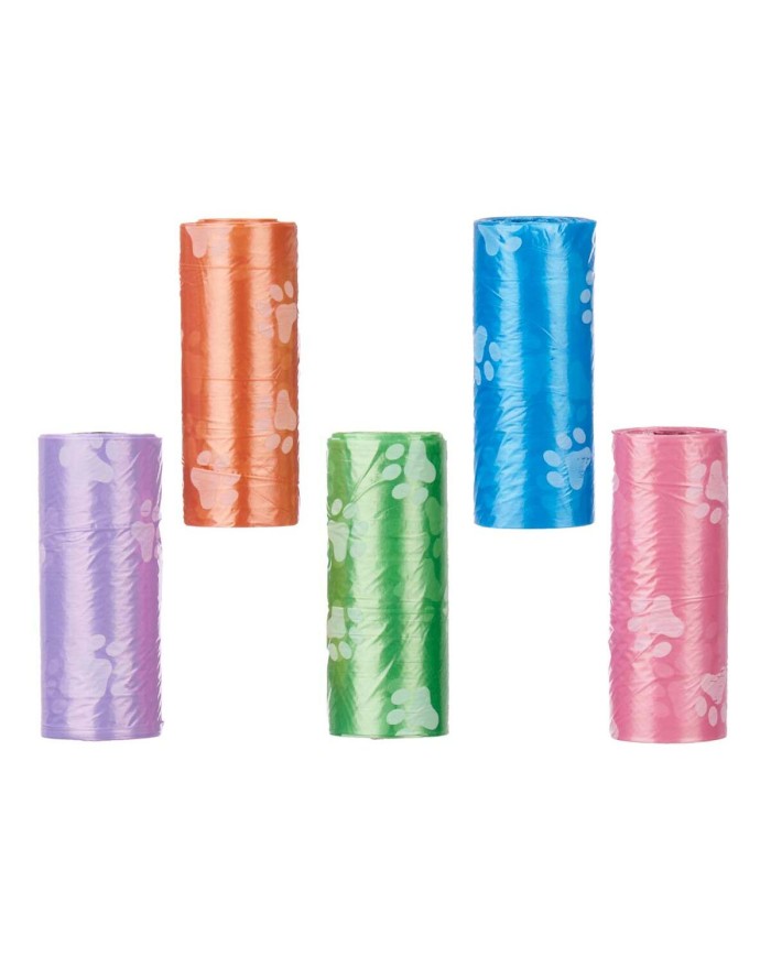 Borse igieniche Multicolore Plastica Animali Domestici 5 Pezzi (12 Unità)