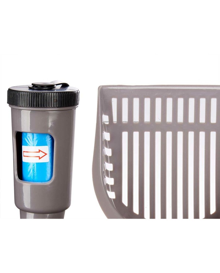 Pala reclaimer Mascow 324 Antracite Plastica 28 x 7 x 12,5 cm Animali Domestici Dispenser per Buste (12 Unità)