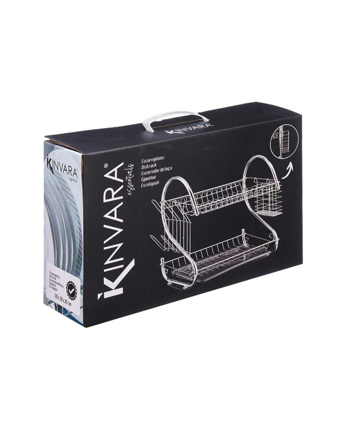 Scolapiatti da Lavandino Kinvara W3816-1050 Grigio 45,5 x 24,5 x 37,5 cm Scolapiatti da Lavandino Kinvara W3816-1050 Grigio 45,5 x 24,5 x 37,5 cm