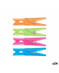 Mollette per Panni Multicolore Plastica 24 Pezzi Set (24 Unità)