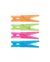 Mollette per Panni Multicolore Plastica 24 Pezzi Set (24 Unità)