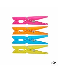 Mollette per Panni Multicolore Silicone Plastica 10 Pezzi Set (24 Unità)