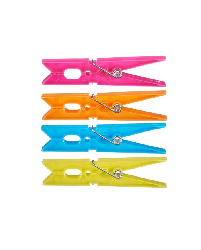 Mollette per Panni Multicolore Plastica 24 Pezzi Set (24 Unità)