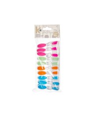 Mollette per Panni Multicolore Silicone Plastica 10 Pezzi Set (24 Unità)