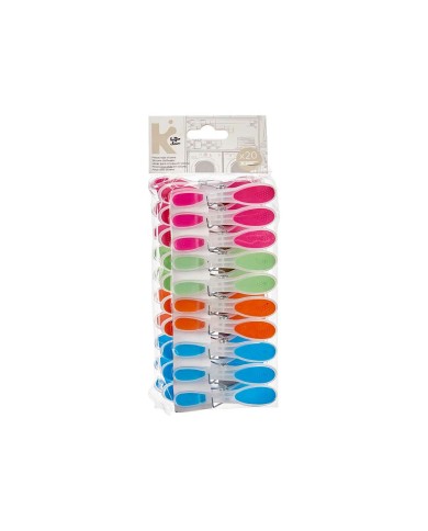 Mollette per Panni Multicolore Silicone Plastica 20 Pezzi Set (24 Unità) Mollette per Panni Multicolore Silicone Plastica 20 Pezzi Set (24 Unità)