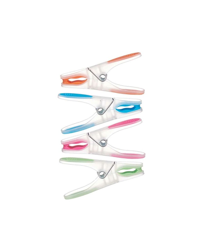 Mollette per Panni Multicolore Silicone Plastica 20 Pezzi Set (24 Unità)