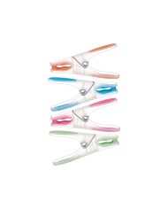 Mollette per Panni Multicolore Silicone Plastica 20 Pezzi Set (24 Unità)