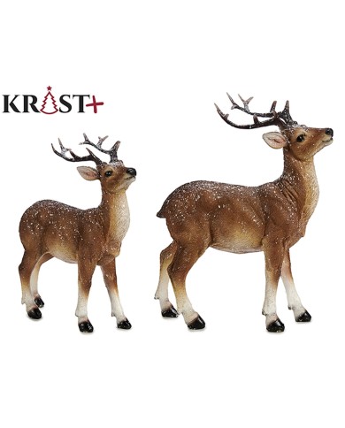 Decorazione Natalizia Krist+ C07-59360WX-1 Bianco Marrone 8,5 x 21 x 17 cm