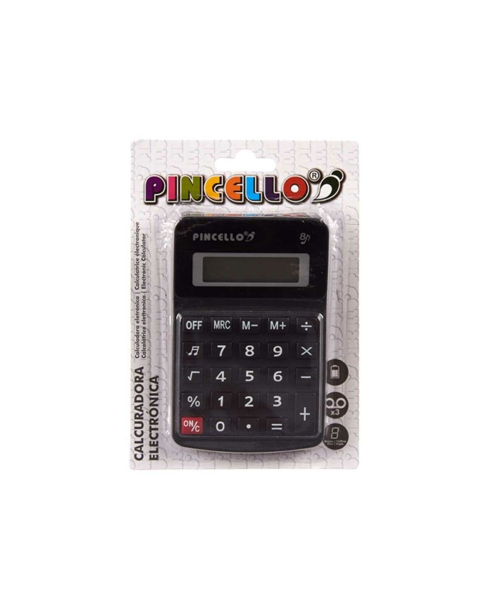 Calcolatrice Pincello CN-185A Nero Plastica Solare Piccolo Calcolatrice Pincello CN-185A Nero Plastica Solare Piccolo