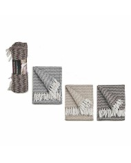 Copridivano ITEM NO.25 PLAIDS Marrone Grigio Naturale 160 x 130 cm Spiga (12 Unità)