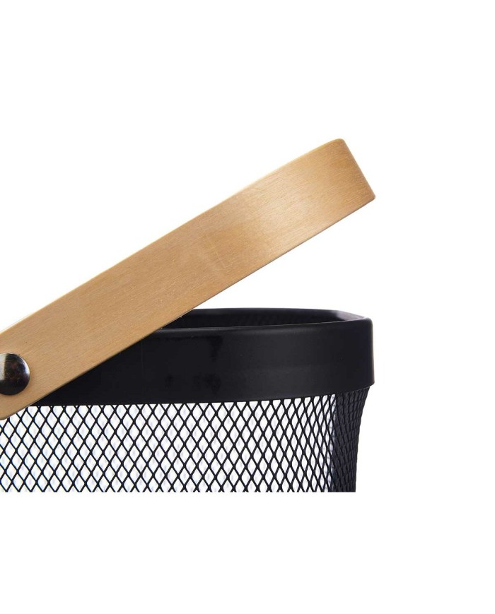 Cestino Multiuso Kinvara 1031 Nero Legno Metallo 42,5 x 18 x 26,5 cm (6 Unità)