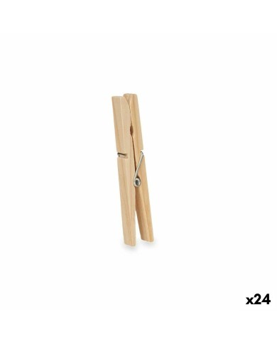 Mollette per Panni Legno 24 Pezzi Set (24 Unità) Mollette per Panni Legno 24 Pezzi Set (24 Unità)