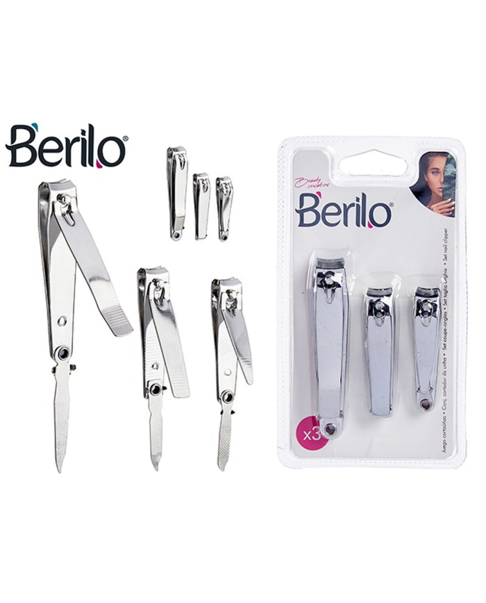 Tagliaunghie Berilo 1703239 Argentato Metallo (12 Unità)