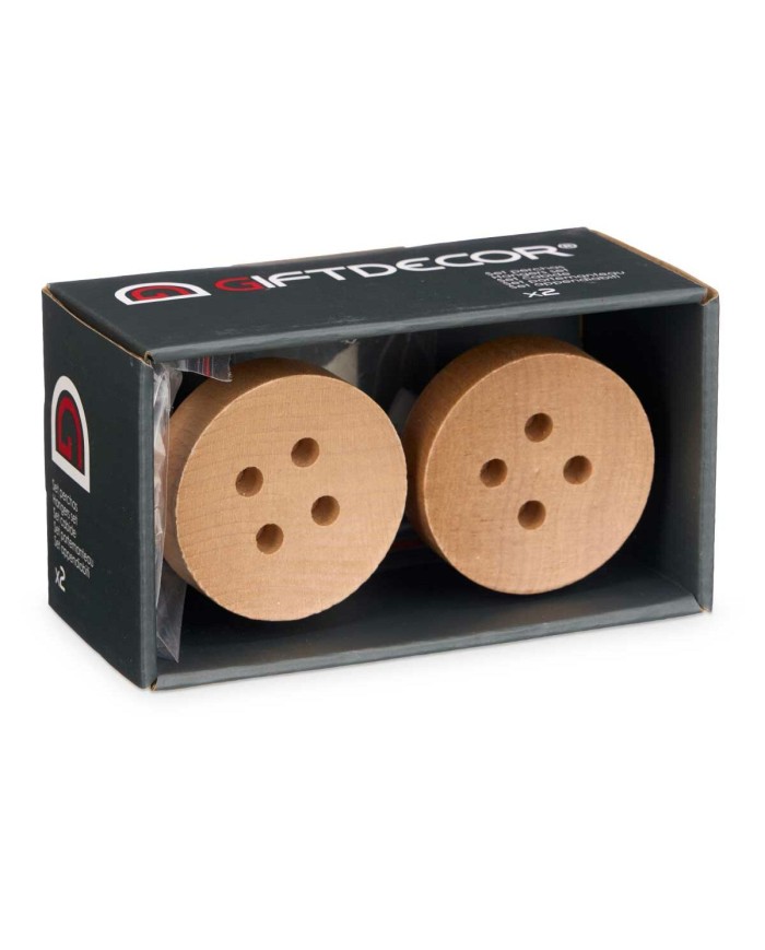 Grucce Marrone Legno Tasti Set 2 Pezzi (6 Unità)
