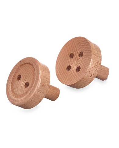 Grucce Marrone Legno Tasti Set 2 Pezzi (6 Unità) Grucce Marrone Legno Tasti Set 2 Pezzi (6 Unità)