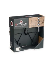 Grucce Nero Metallo Triangolare Set 3 Pezzi (6 Unità)