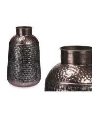 Vaso Argentato Metallo 22,5 x 39,5 x 22,5 cm (4 Unità) Con rilievo Vaso Argentato Metallo 22,5 x 39,5 x 22,5 cm (4 Unità) Con rilievo