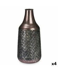 Vaso Dorato Metallo 16 x 42 x 16 cm (4 Unità) Con rilievo Vaso Dorato Metallo 16 x 42 x 16 cm (4 Unità) Con rilievo