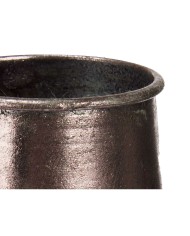 Vaso Argentato Metallo 21 x 44 x 21 cm (4 Unità) Con rilievo Vaso Argentato Metallo 21 x 44 x 21 cm (4 Unità) Con rilievo