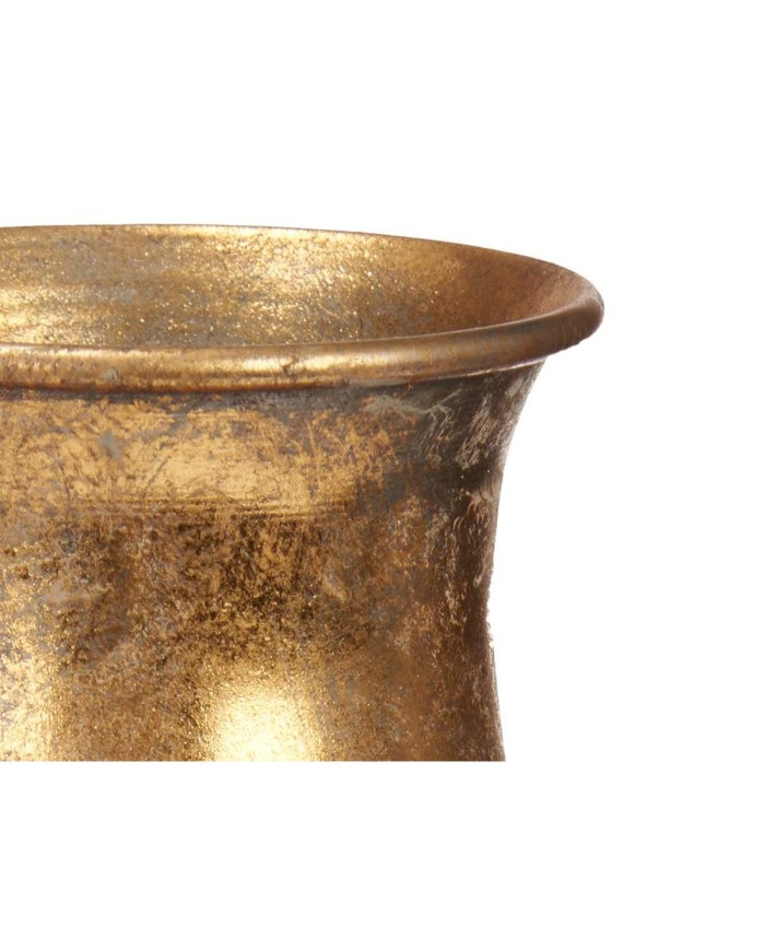 Vaso Dorato Metallo 16 x 42 x 16 cm (4 Unità) Con rilievo Vaso Dorato Metallo 16 x 42 x 16 cm (4 Unità) Con rilievo