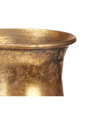 Vaso Dorato Metallo 16 x 42 x 16 cm (4 Unità) Con rilievo Vaso Dorato Metallo 16 x 42 x 16 cm (4 Unità) Con rilievo