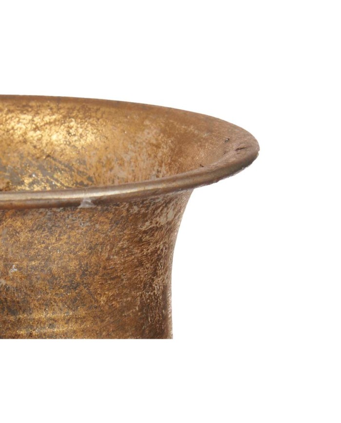 Vaso Dorato Metallo 14 x 46 x 14 cm (4 Unità) Con rilievo Vaso Dorato Metallo 14 x 46 x 14 cm (4 Unità) Con rilievo