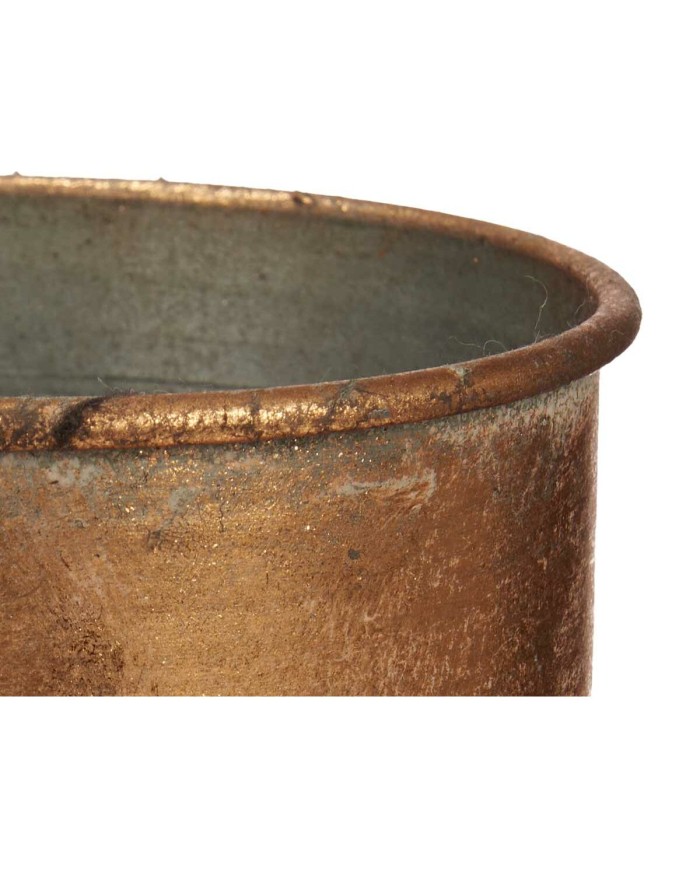 Vaso Dorato Metallo 22,5 x 39,5 x 22,5 cm (4 Unità) Con rilievo Vaso Dorato Metallo 22,5 x 39,5 x 22,5 cm (4 Unità) Con rilievo