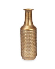 Vaso Dorato Metallo 14 x 46 x 14 cm (4 Unità) Con rilievo Vaso Dorato Metallo 14 x 46 x 14 cm (4 Unità) Con rilievo