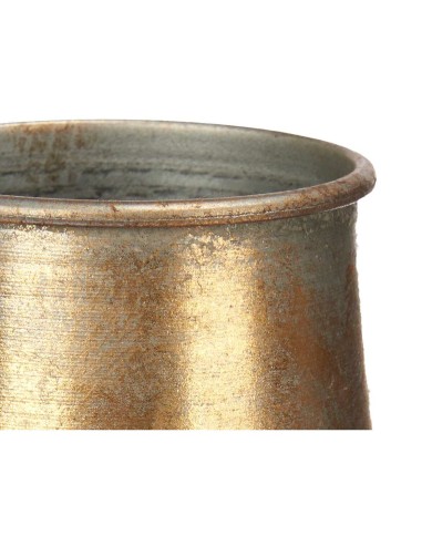 Vaso Dorato Metallo 21 x 44 x 21 cm (4 Unità) Con rilievo Vaso Dorato Metallo 21 x 44 x 21 cm (4 Unità) Con rilievo