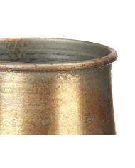 Vaso Dorato Metallo 21 x 44 x 21 cm (4 Unità) Con rilievo Vaso Dorato Metallo 21 x 44 x 21 cm (4 Unità) Con rilievo